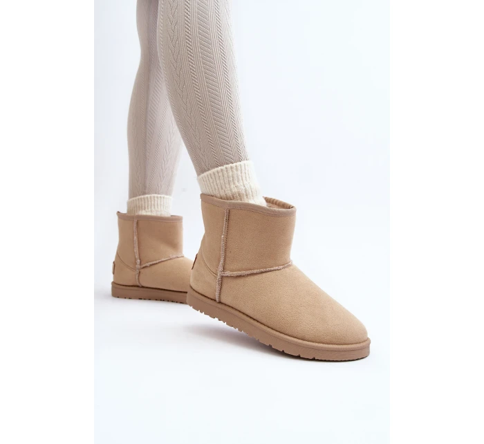 Śniegowce Damskie Cross Jeans MM2R4023C Beżowe Śniegowce Damskie Cross Jeans MM2R4023C Beżowe