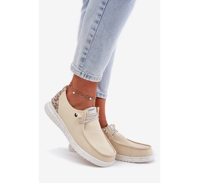 Lehké Dámské Polobotky Béžové model 21694797 - VINCEZA Lehké Dámské Polobotky Béžové model 21694797 - VINCEZA