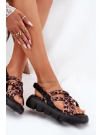 Sandały Damskie Na Platformie Z Paskami Panterka Filamira