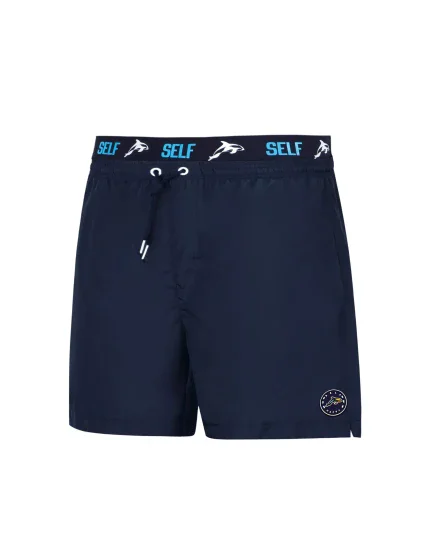 Pánske plavky SM25-17 Letné šortky tm. modrá - SELF Pánske plavky SM25-17 Letné šortky tm. modrá - SELF