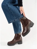 Luxusní dámské vínový  kotníčkové boty Obcas