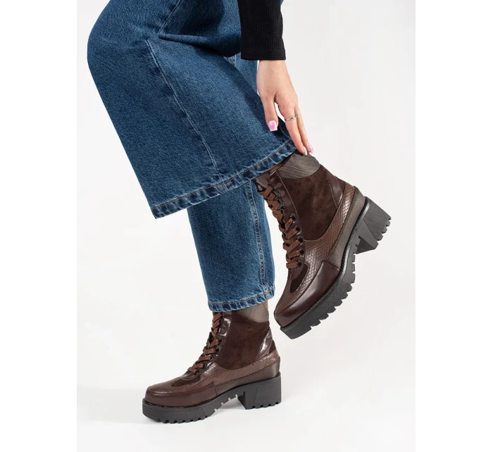 Luxusní dámské vínový  kotníčkové boty Obcas