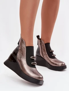 Topánky na klinovom podpätku model 220506 Step in style