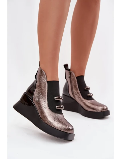 Topánky na klinovom podpätku model 220506 Step in style Topánky na klinovom podpätku model 220506 Step in style