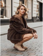 Dámské semišové béžové kozačky Dstreet model 21994454 - FashionStreet