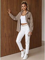 kurtka damska oversize beżowa model 22371869 - FashionStreet kurtka damska oversize beżowa model 22371869 - FashionStreet