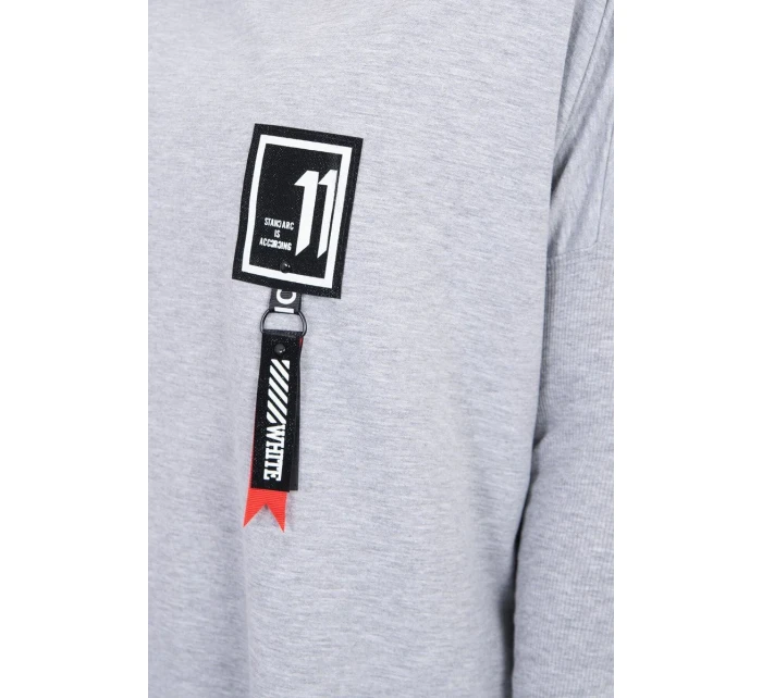 Oversize mikina s asymetrickými bokmi šedá