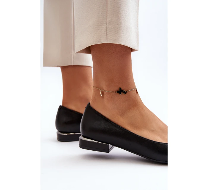 Baleriny Z Klamrą Sergio Leone BL203 Czarne