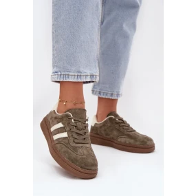 Dámské semišové tenisky na platformě tmavě zelené model 21708088 - EVENTO Dámské semišové tenisky na platformě tmavě zelené model 21708088 - EVENTO