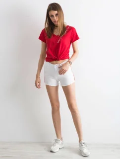 JM SN BK2103 šortky.14P biela