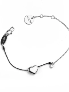Náramok VUCH Shiny Heart Black