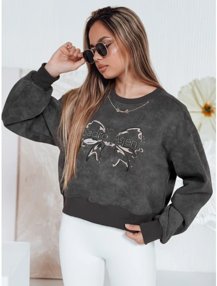 Dámská krátká oversize mikina s motivem graphite Dstreet model 21988083 - FashionStreet