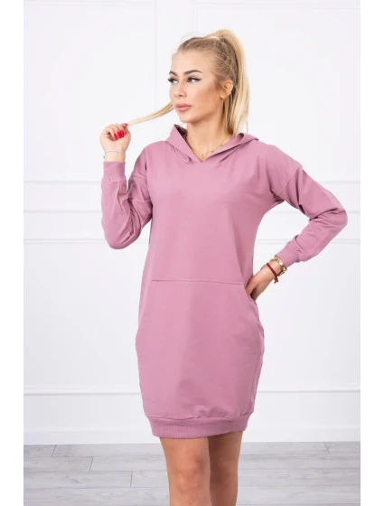 Šaty s kapucí tmavě růžové Šaty s kapucí tmavě růžové