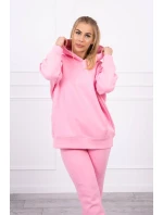 Zateplený set s mikinou s kapucňou svetlo ružový Zateplený set s mikinou s kapucňou svetlo ružový