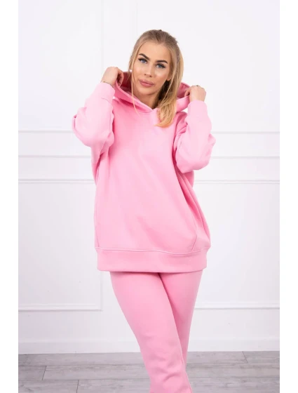 Zateplený set s mikinou s kapucňou svetlo ružový Zateplený set s mikinou s kapucňou svetlo ružový