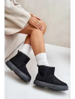 Dámské Sněhule Na Platformě Z Eko Semiše Černé model 21673043 - EVENTO