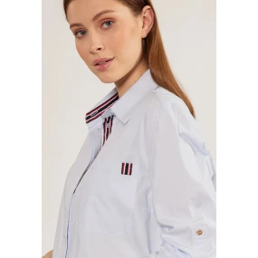 Dámská košile Marina model 18694729 Světle modrá - Monnari Dámská košile Marina model 18694729 Světle modrá - Monnari