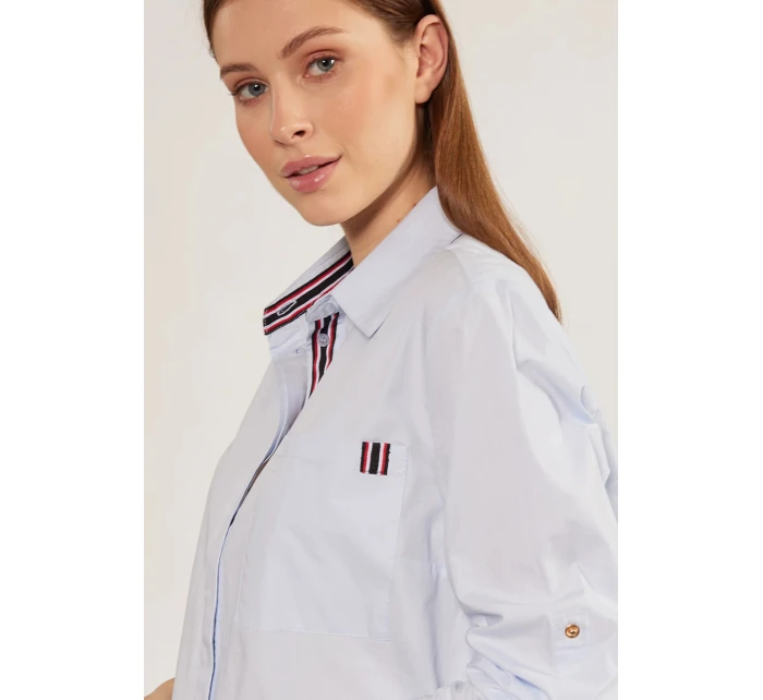 Dámská košile Marina model 18694729 Světle modrá - Monnari Dámská košile Marina model 18694729 Světle modrá - Monnari