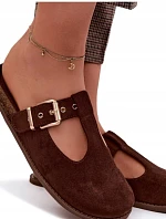 Dámske nazúvacie topánky 2831 hnedé – Ideal Shoes