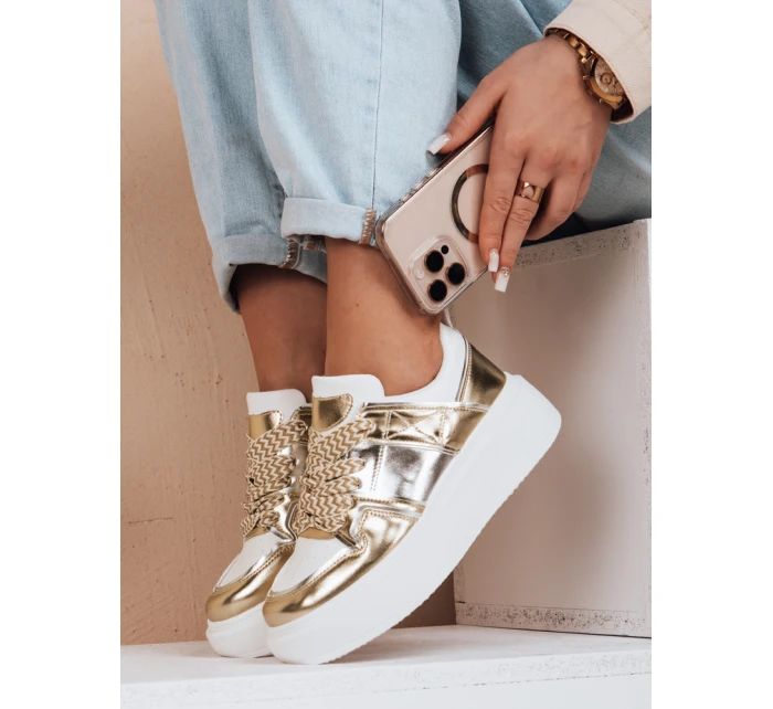 Dámske tenisky na platforme HYPERWAY gold FashionStreet ZY0621 Dámske tenisky na platforme HYPERWAY gold FashionStreet ZY0621