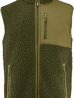 James Harvest Kingsley Fleece Vest Men Pánska fleecová vesta Sherpa „Two-Tone“ 62.1501 machovo zelená