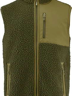 James Harvest Kingsley Fleece Vest Men Pánska fleecová vesta Sherpa „Two-Tone“ 62.1501 machovo zelená