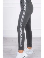 Sada s ozdobnými pásikmi grafitová melanž