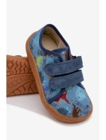 Dětské domácí pantofle Barefoot  Canvas Modré model 22007257 - Froddo