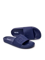 Klapki Męskie Big Star Gumowe Granatowe DD174688