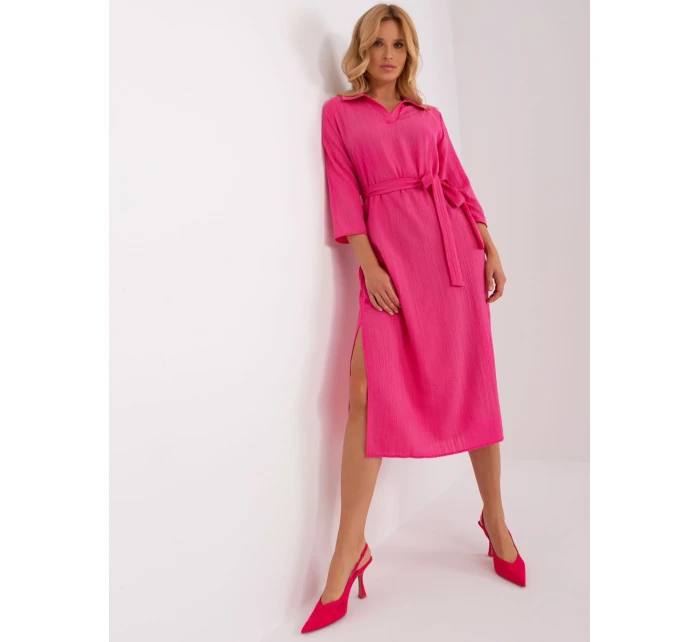 LK SK 509342 šaty.33P tmavo ružová