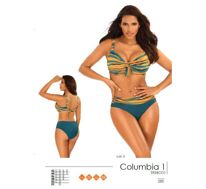 Dámske dvojdielne plavky S934CO1-1 Columbia 1 oranžová/petrolejová - Self Dámske dvojdielne plavky S934CO1-1 Columbia 1 oranžová/petrolejová - Self
