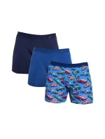 Pánské boxerky model 21285253 A'3 modré mix - Cornette