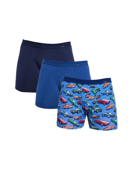 Pánské boxerky model 21285253 A'3 modré mix - Cornette