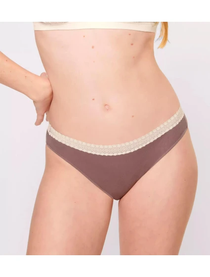 sloggi GO Ribbed R Tai C2P - BROWN - SLOGGI BROWN - SLOGGI