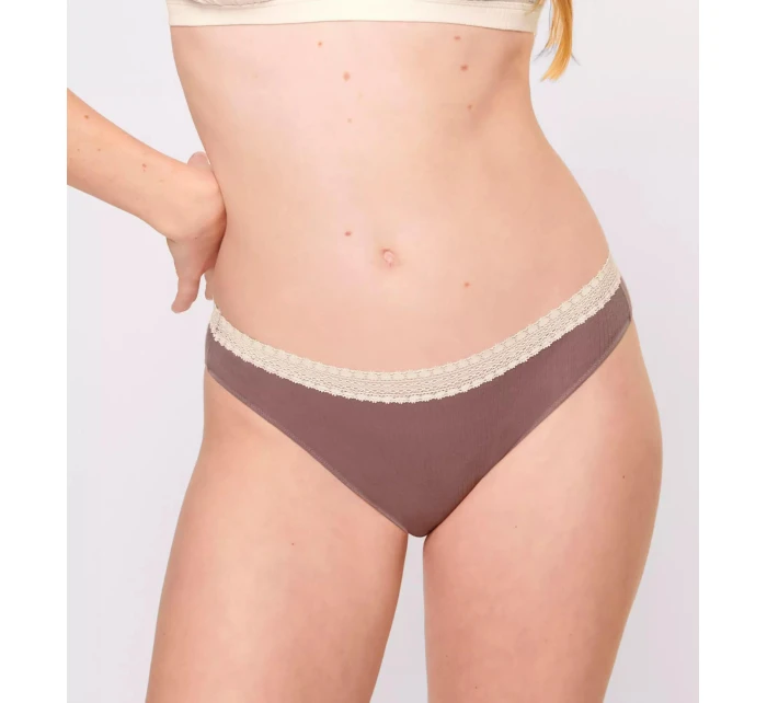 sloggi GO Ribbed R Tai C2P - BROWN - SLOGGI BROWN - SLOGGI