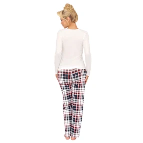 Dámske dlhé krémové pyžamo Ho Ho - Donna