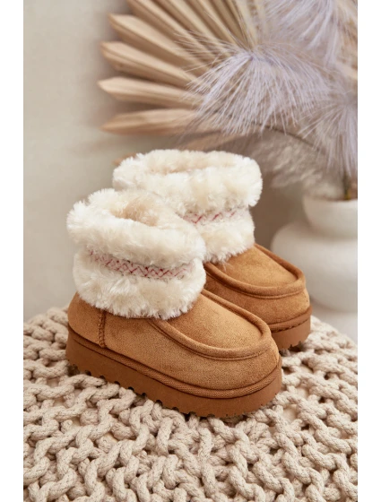 dětské s kožíškem a vzorem Camel model 21678794 - Boto