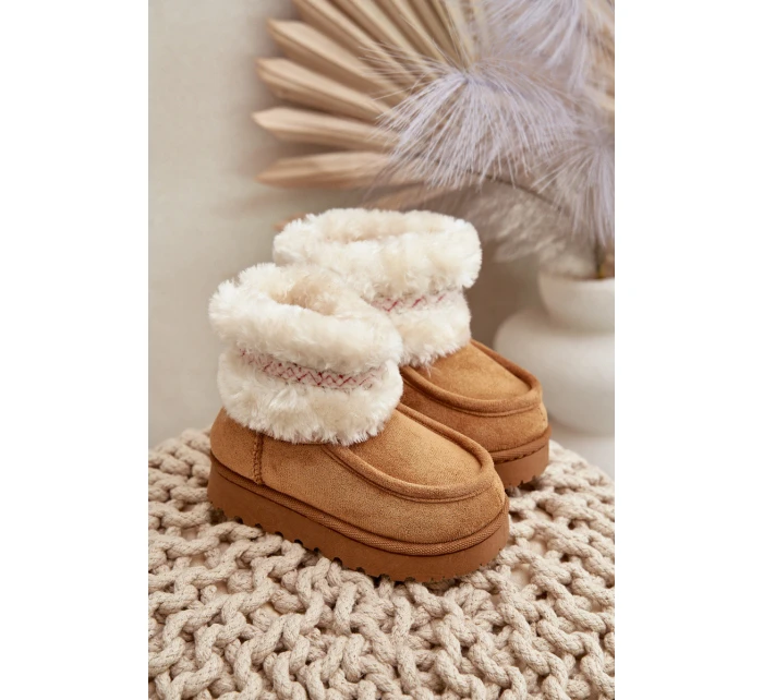 dětské s kožíškem a vzorem Camel model 21678794 - Boto