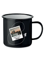Personalizovaný retro plechový pohár s fotografiou a cestovateľským motívom Personalizovaný retro plechový pohár s fotografiou a cestovateľským motívom