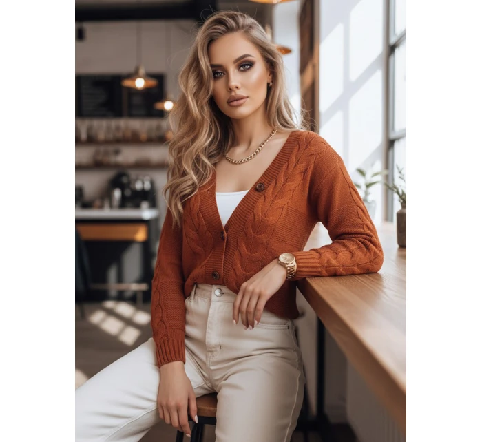 Dámský červený svetr Dstreet model 21967052 - FashionStreet