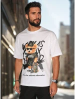 Pánské tričko s potiskem bílé Dstreet model 21988499 - FashionStreet