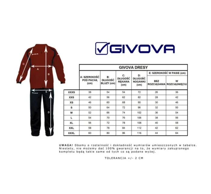 Givova Tuta Visa unisex tepláková súprava TR018 1210