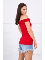 Španielska blúzka s volánikmi červená Španielska blúzka s volánikmi červená