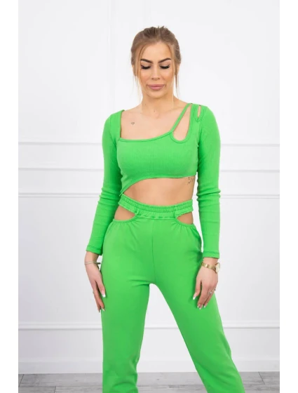 Sada s blúzkou top zelená neónová