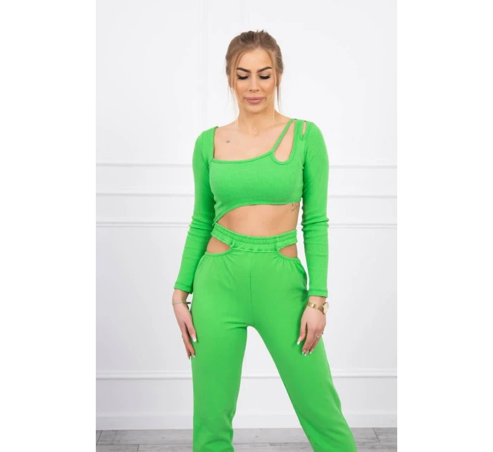 Sada s blúzkou top zelená neónová