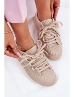 Sneakersy Damskie Ze Zdobieniem Na Platformie Beżowe Eanneth Sneakersy Damskie Ze Zdobieniem Na Platformie Beżowe Eanneth