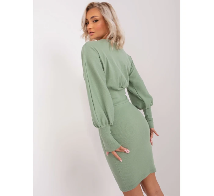 Sukienka RV SK model 18781064 pistacjowy - FPrice Sukienka RV SK model 18781064 pistacjowy - FPrice