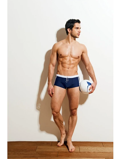 Plavky Navy v námořnické a bílé barvě model 21390360 - Alpha Male Plavky Navy v námořnické a bílé barvě model 21390360 - Alpha Male