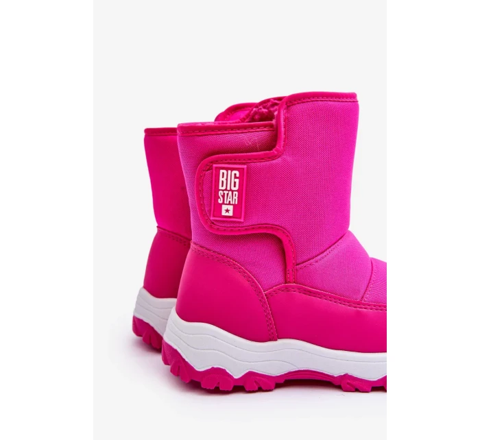 Dětské zateplené sněhule na suchý zip Pink Big Star Dětské zateplené sněhule na suchý zip Pink Big Star