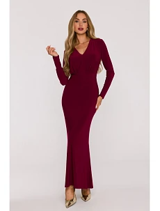 Dámske šaty M891 Bordeaux - MOE